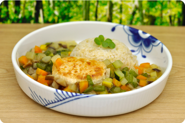 野菜あんかけバーグ