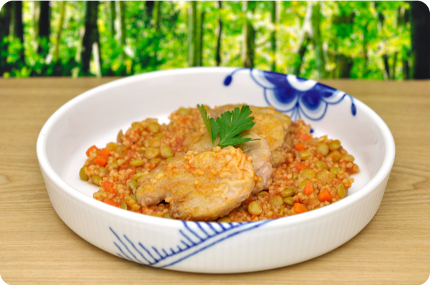 豚ヒレレンズ豆トマト煮