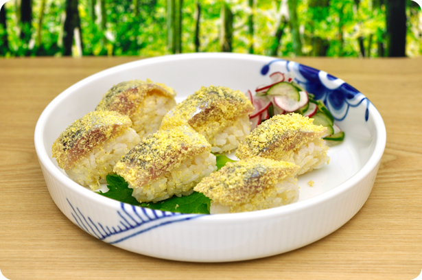 鯵のきらずあえ握り
